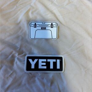 YETI Black and White Sticker Set